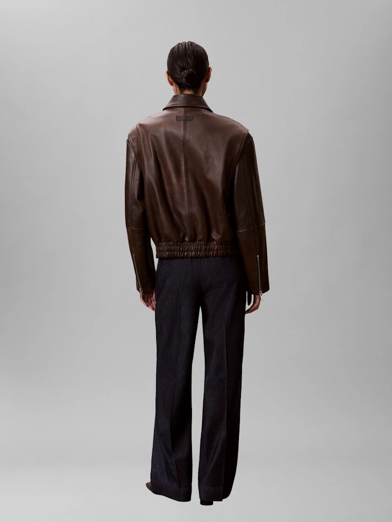 Calvin Klein Kadın Gri Denim Geniş Kesim Jean Pantolon