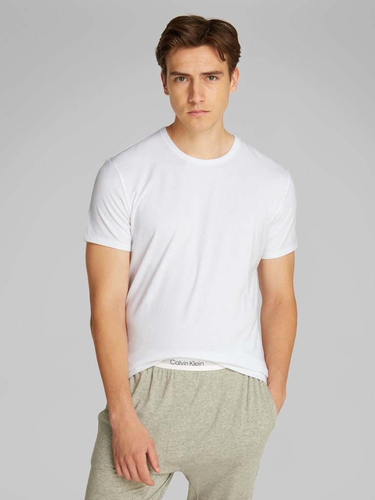 Calvin Klein Pamuk Beyaz Erkek 0 Yaka 3 lü Paket T-Shirt - LV00NB4185100