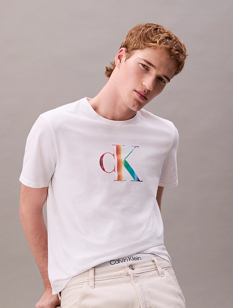 Calvin Klein Erkek Beyaz T-shirt
