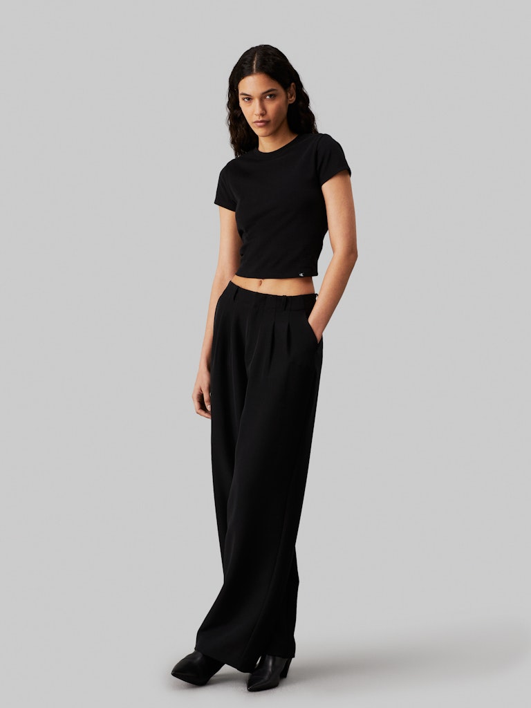 Calvin Klein Kadın Fitted Beyaz T-shirt
