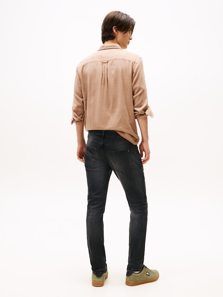 Tommy Hilfiger Erkek Dar Kesim Gri Scanton Jean Pantolon