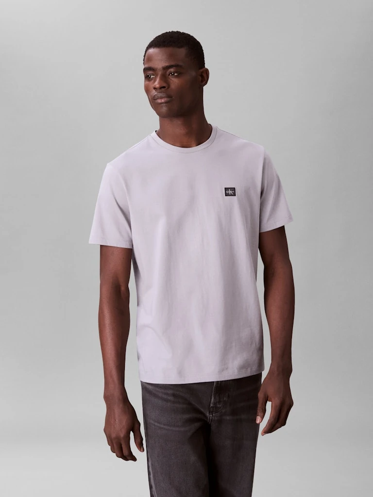 Calvin Klein Erkek Gri Pamuk O Yaka Kısa Kolu T-Shirt
