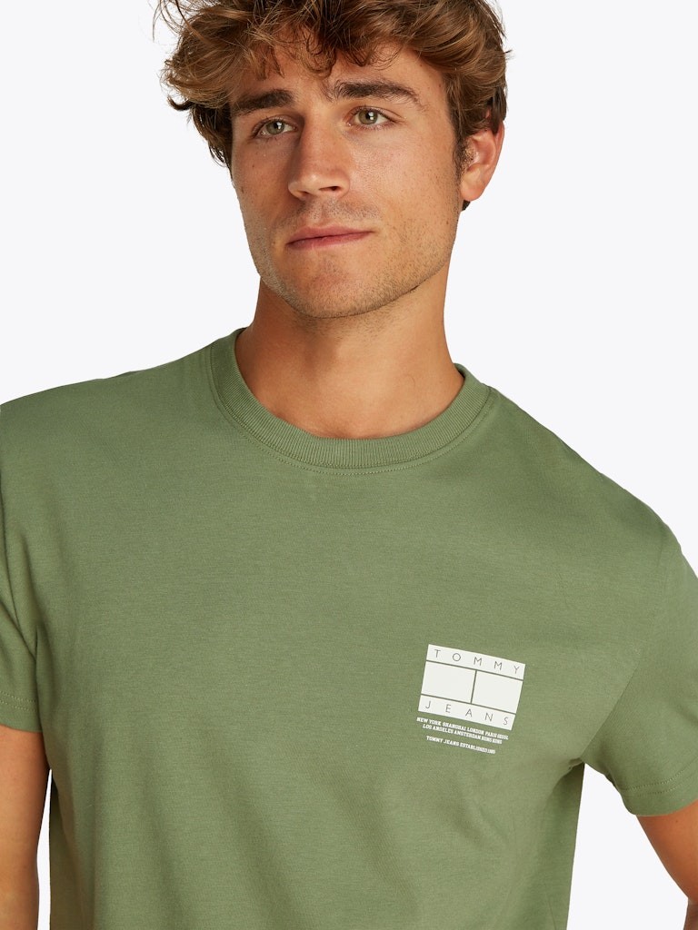 Tommy Hilfiger Rejeneratif Pamuk Yeşil Erkek Kısa Kollu T-Shirt - DM0DM20814MR6