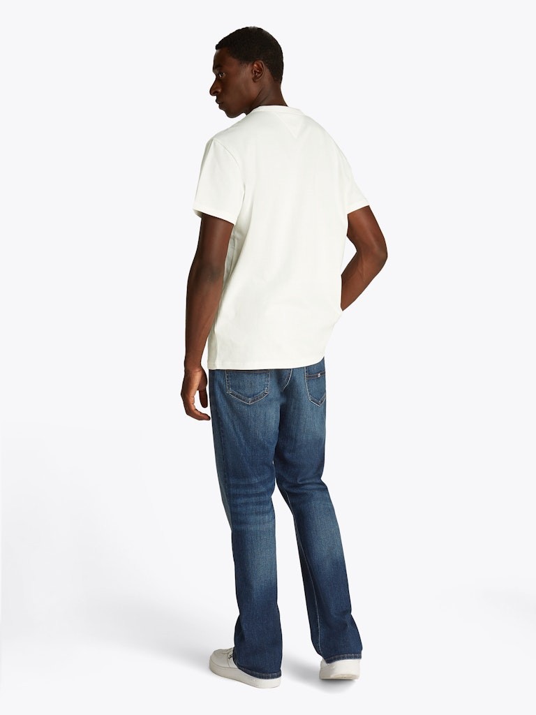Tommy Hilfiger Rejeneratif Pamuk Beyaz Erkek Kısa Kollu T-Shirt - DM0DM20322YBL