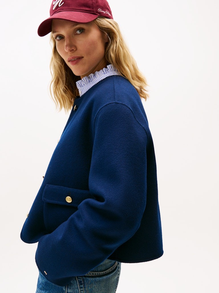 Tommy Hilfiger Kadın Lacivert Mont