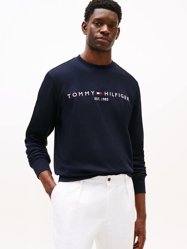 Tommy Hilfiger Erkek Lacivert O Yaka Sweatshirt