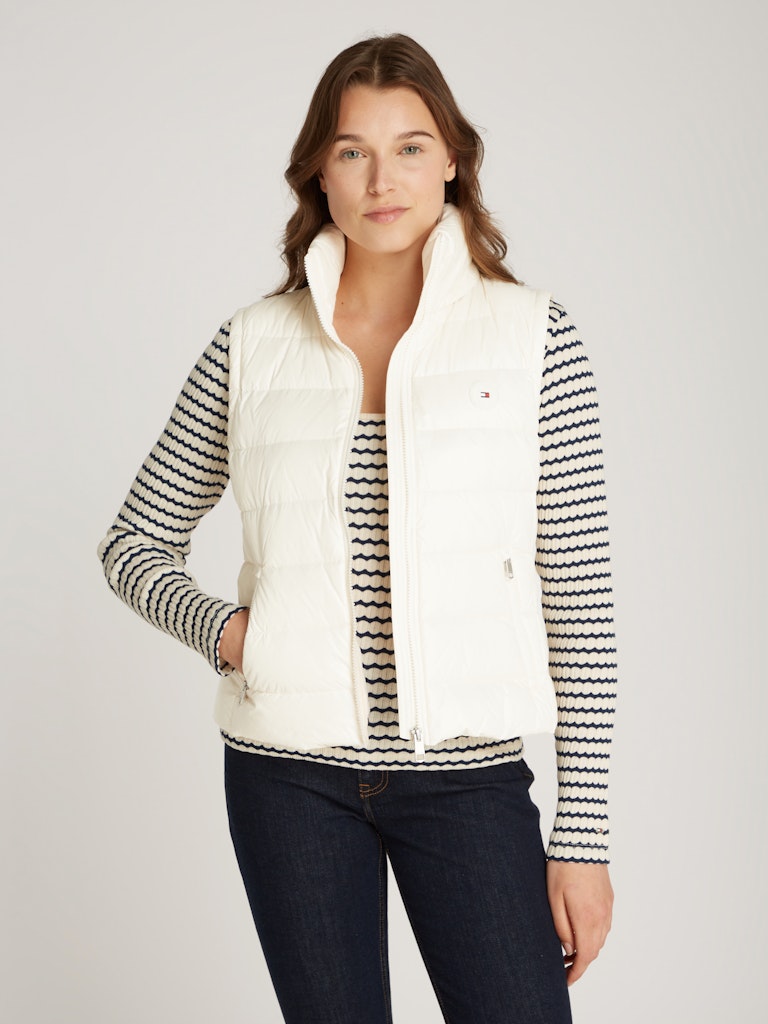 Tommy Hilfiger Kadın Kaztüğü Beyaz Yelek