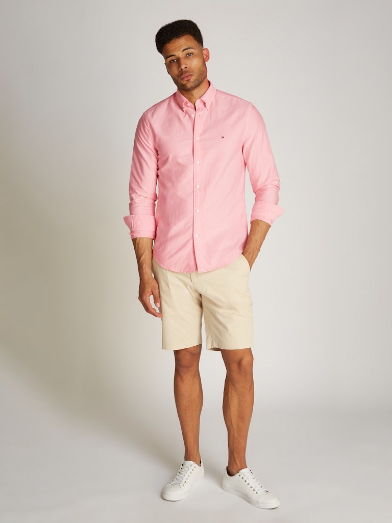 Tommy Hilfiger Oxford Pembe Erkek Uzun Kollu Gömlek - MW0MW35774TOL
