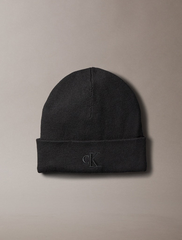 Calvin Klein Erkek Siyah Bere Şapka