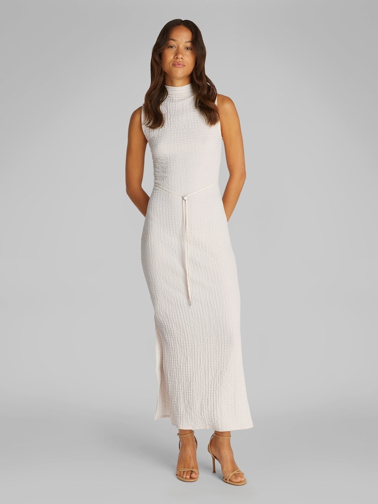 Calvin Klein Pamuk Beyaz Kadın Kolsuz Elbise - K20K208304YAS