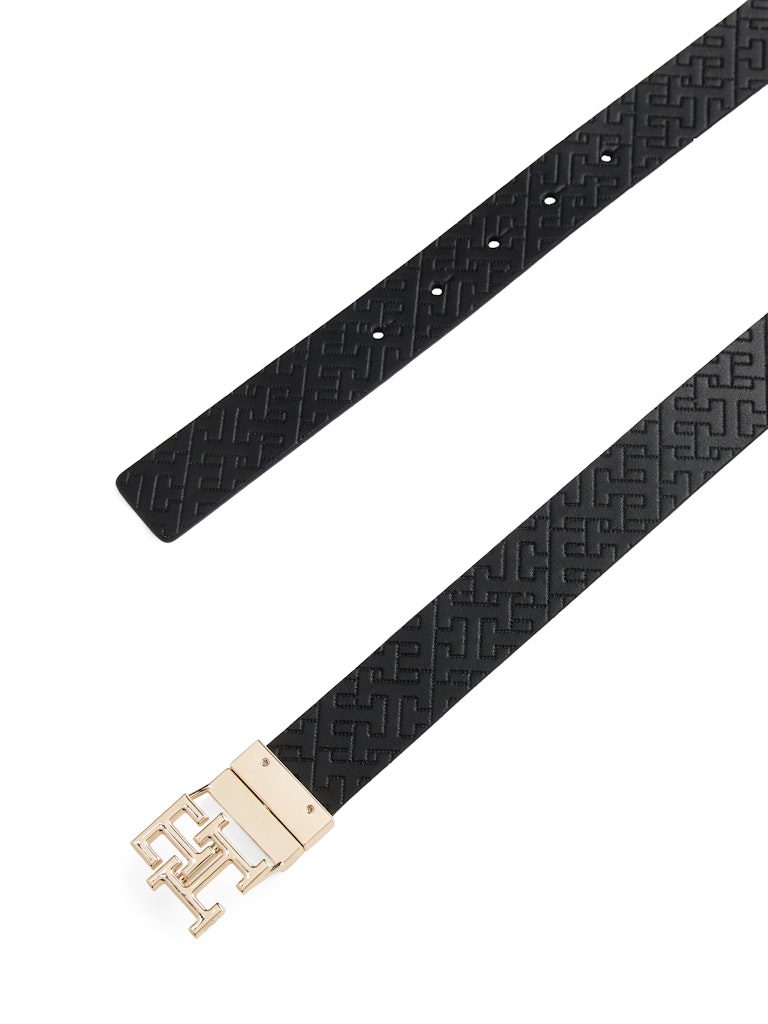 Tommy Hilfiger Kadın Ayarlanabilir Çift Taraflı 3 cm Siyah Kemer