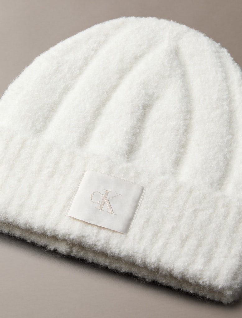 Calvin Klein Erkek Beyaz Bere Şapka