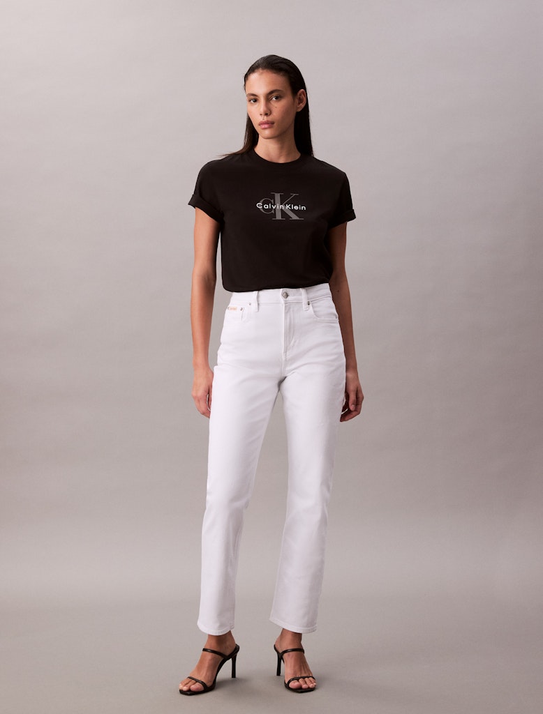 Calvin Klein Pamuk Siyah Kadın Kısa Kollu T-Shirt