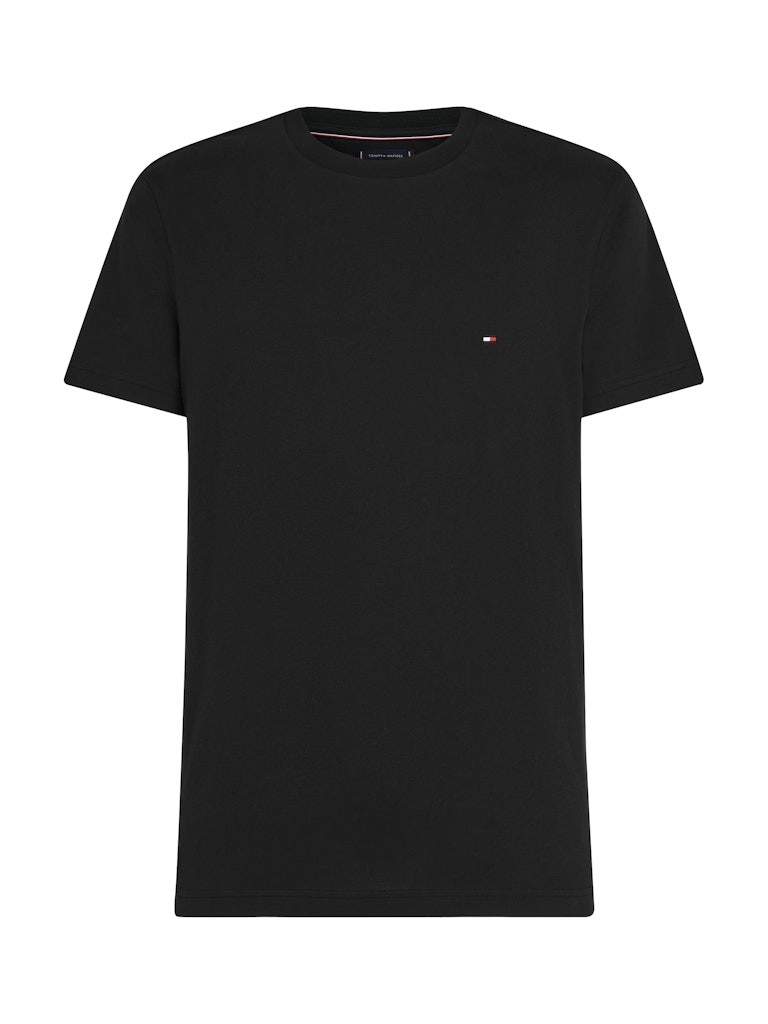 Tommy Hilfiger Bisiklet Yaka Siyah Erkek T-Shirt - MW0MW37267BDS