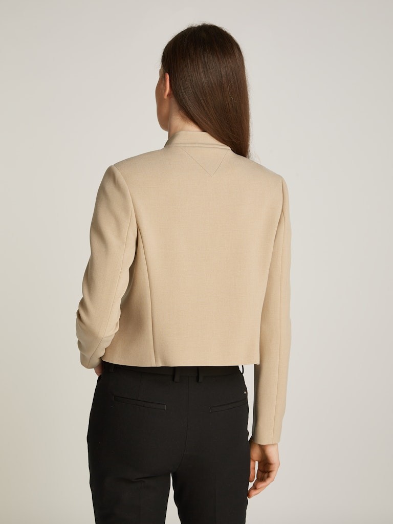 Tommy Hilfiger Pamuk Bej Kadın Blazer - WW0WW446070GC