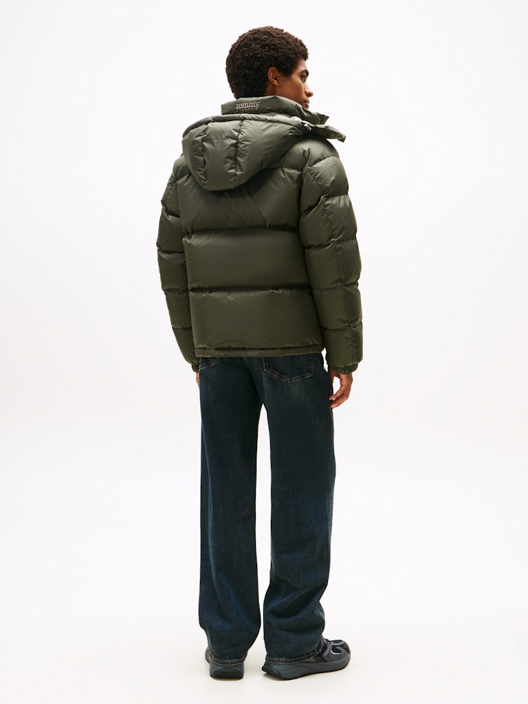 Tommy Hilfiger Erkek Kaz Tüyü Puffer Yeşil Mont