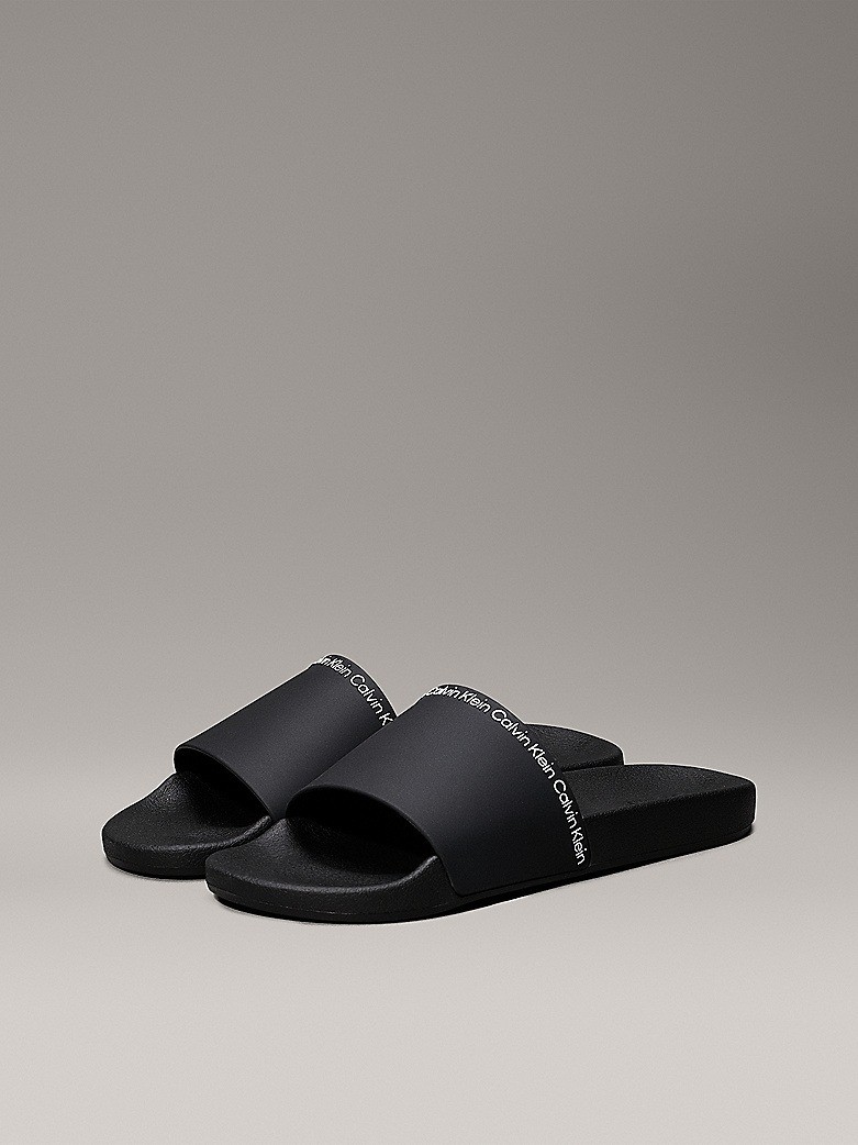 Calvin Klein Siyah Erkek Tek Bantlı Terlik - HM0HM00981BEH