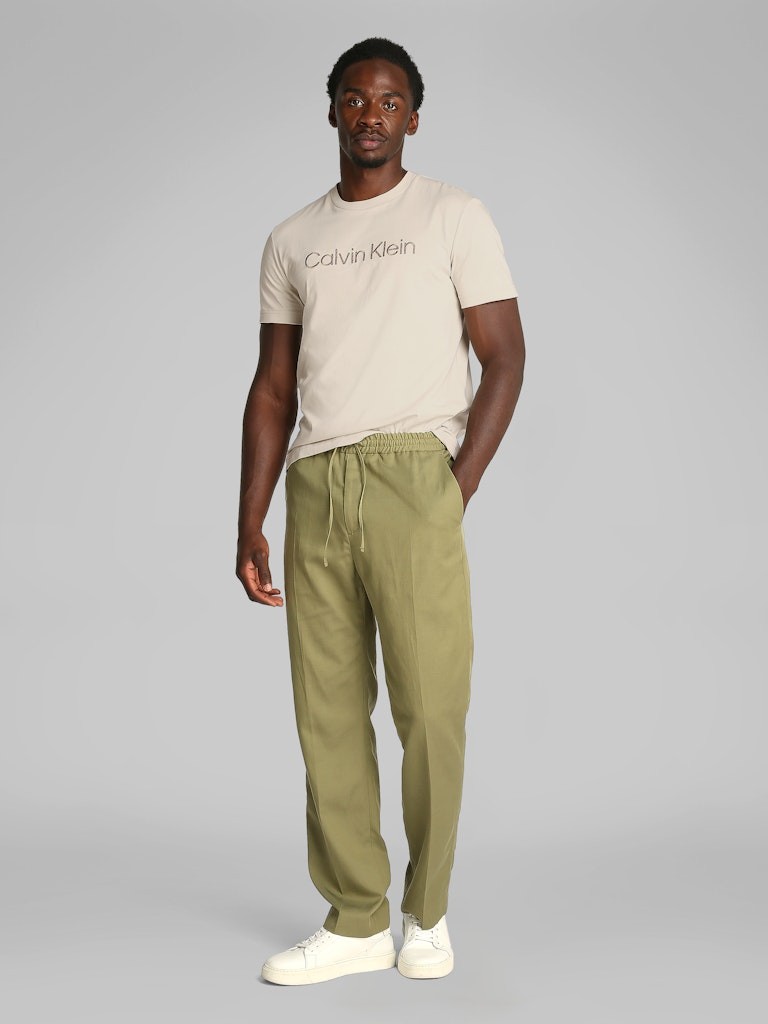 Calvin Klein Rejeneratif Pamuk Gri Erkek Kısa Kollu T-Shirt - K10K114169PDV