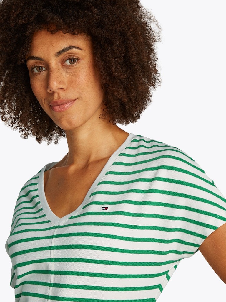 Tommy Hilfiger Liyosel Yeşil Kadın Kısa Kollu T-Shirt - WW0WW461140FO