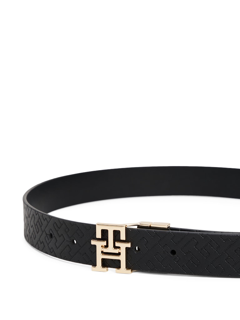 Tommy Hilfiger Kadın Ayarlanabilir Çift Taraflı 3 cm Siyah Kemer