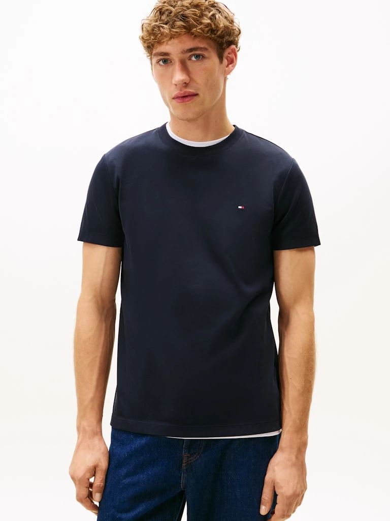 Tommy Hilfiger Erkek Lacivert Pamuk O Yaka T-Shirt