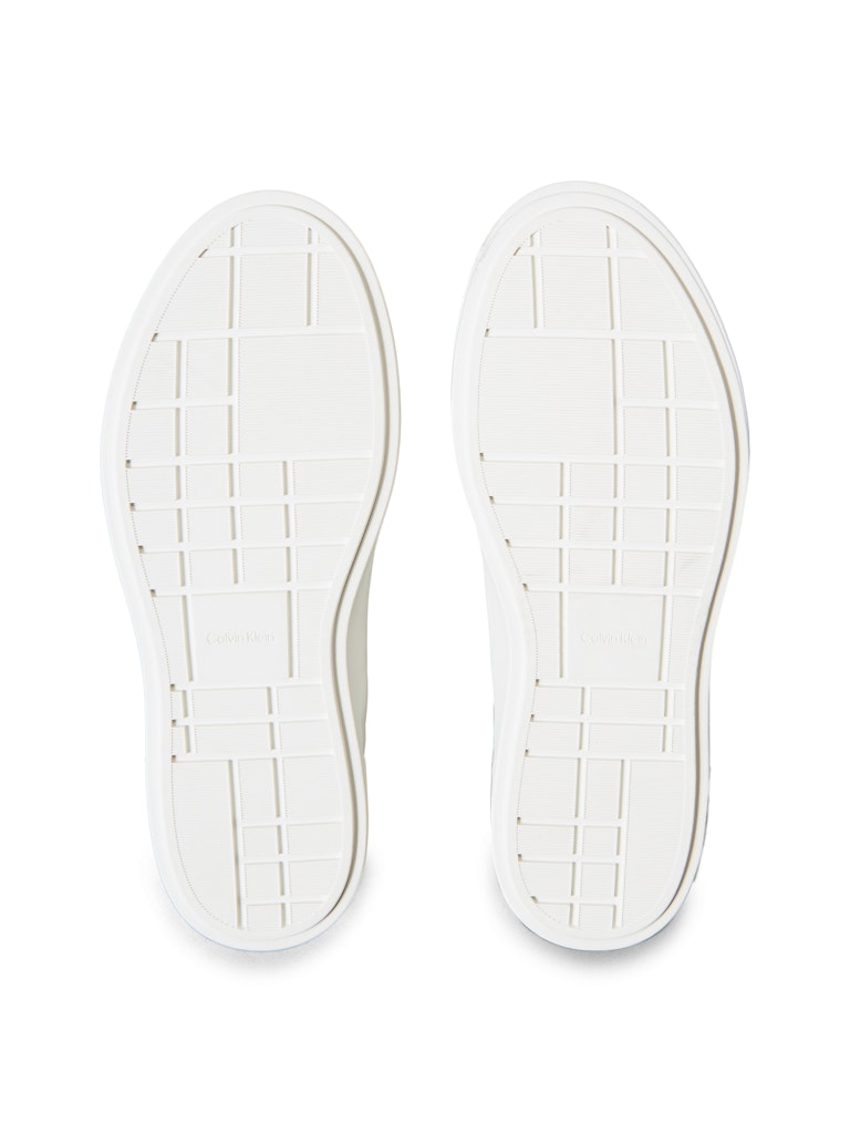 Calvin Klein Kadın Beyaz Deri Kısa Taban Sneakers