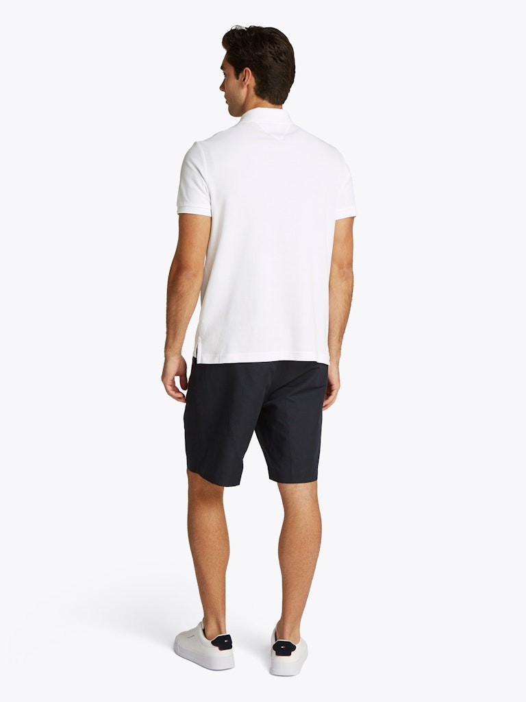 Tommy Hilfiger Organik Pamuk Beyaz Erkek Kısa Kollu Düğmeli Polo Yaka T-Shirt - MW0MW33167YBR