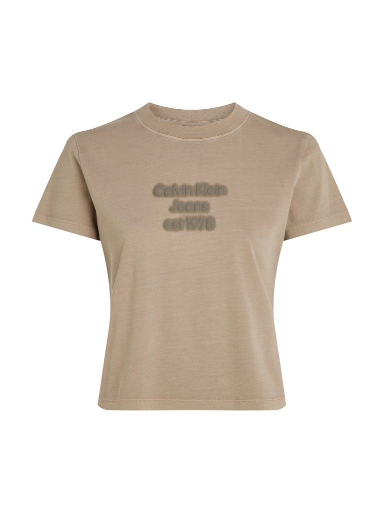 Calvin Klein Rejeneratif Pamuk Vizon Kadın Kısa Kollu T-Shirt