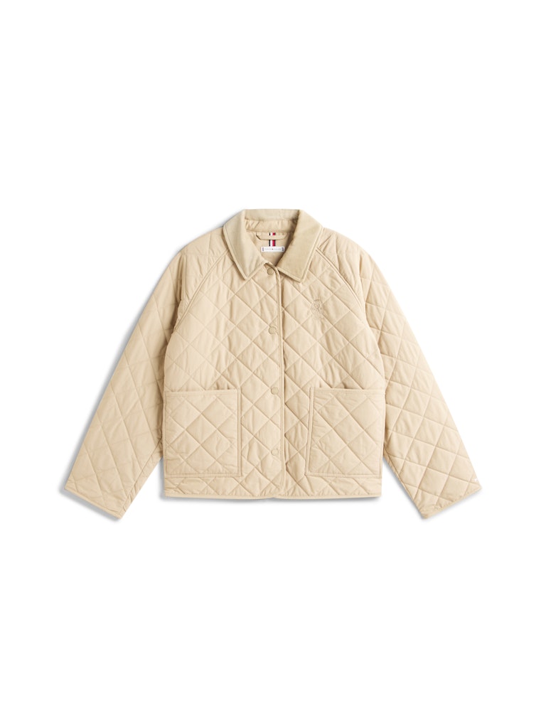 Tommy Hilfiger Kadın Bej Padded Mont