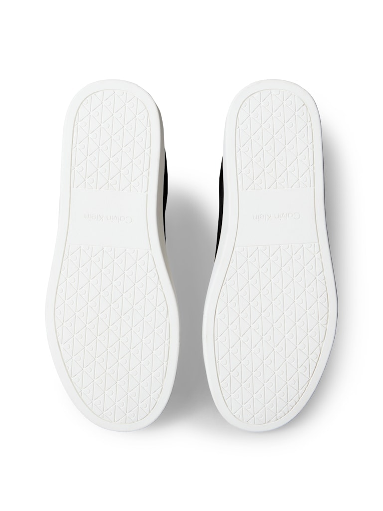 Calvin Klein Erkek Siyah Deri Kısa Taban Klasik Sneakers