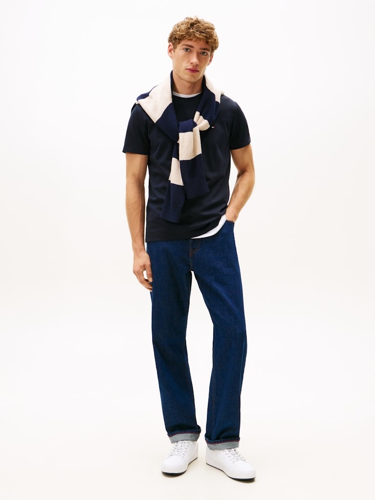 Tommy Hilfiger Pamuk Lacivert Erkek Kısa Kollu T-Shirt