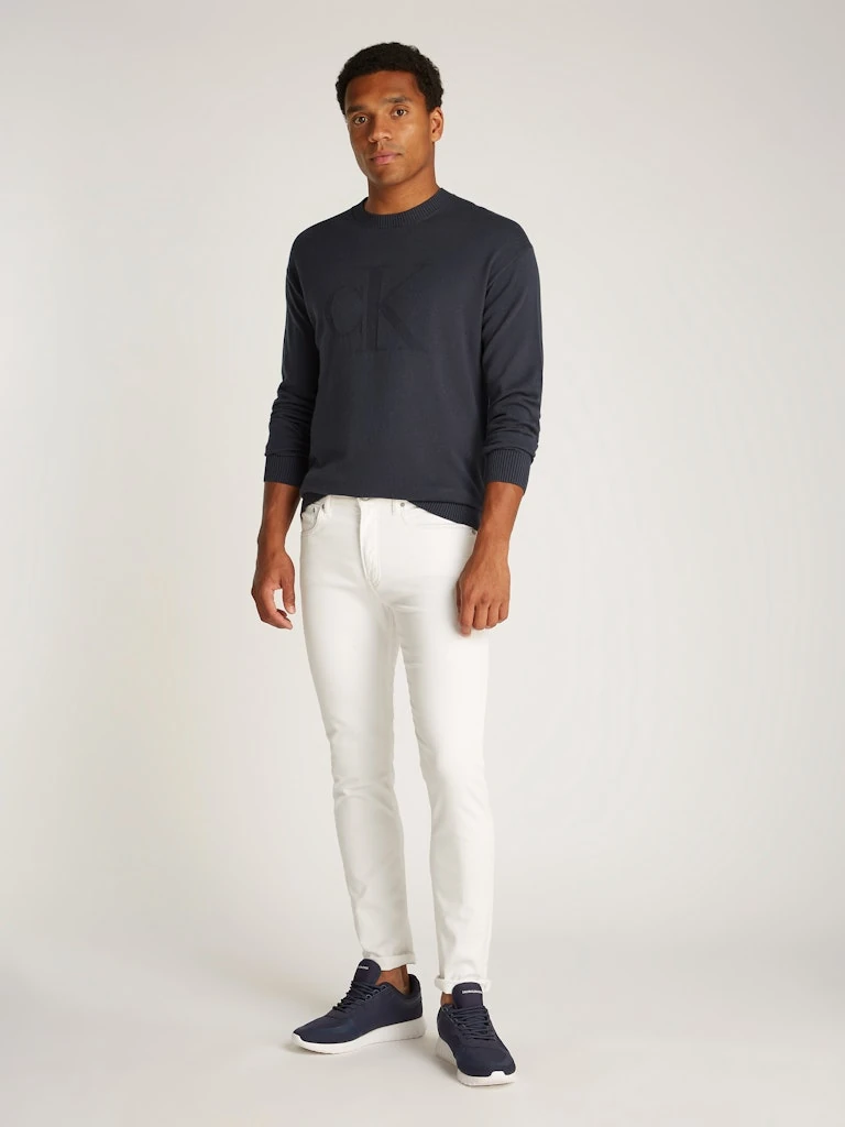 CK INTARSIA MIX STITCH SWEATER