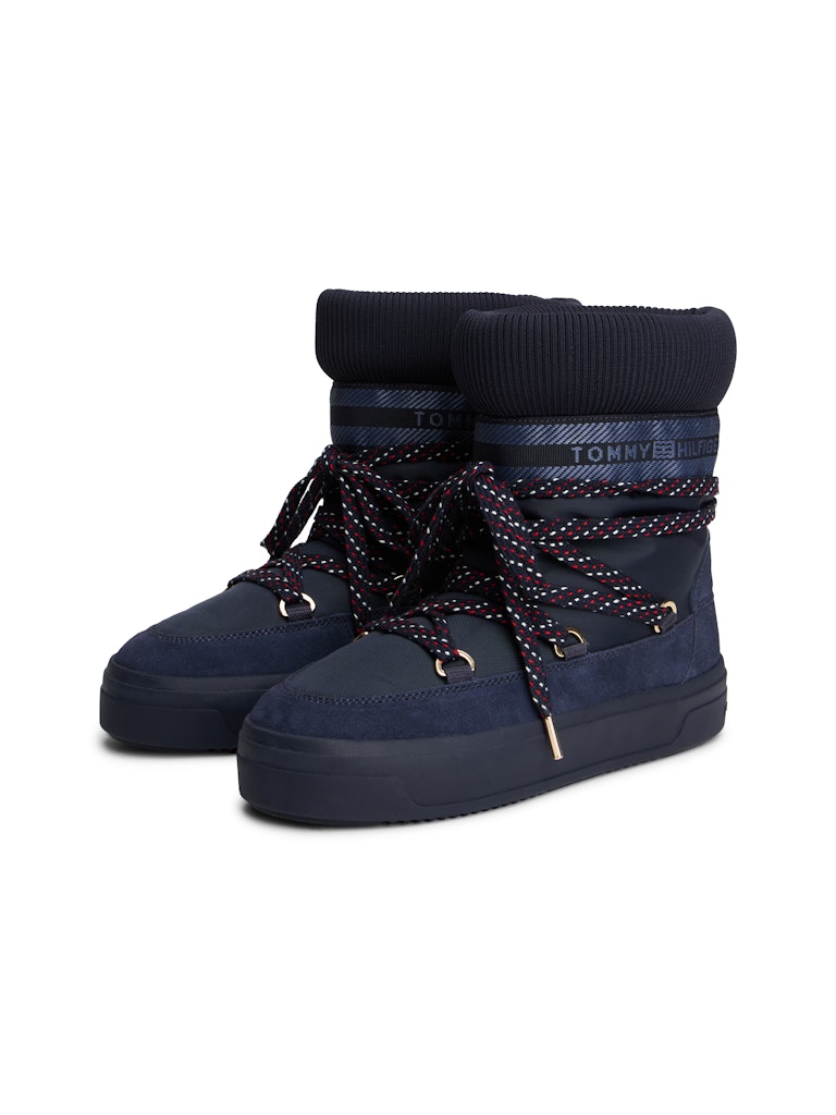 Tommy Hilfiger Kadın Lacivert Kısa Kar Botu
