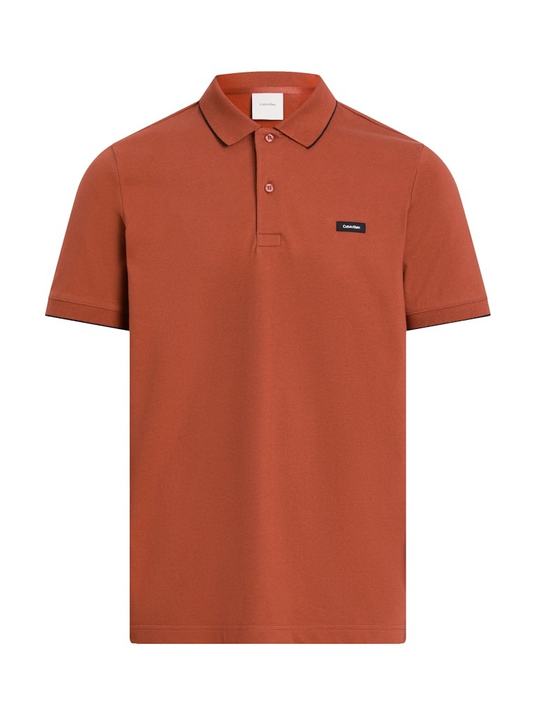 Calvin Klein Organik Pamuk Kırmızı Erkek Kısa Kollu Düğmeli Polo Yaka T-Shirt - K10K112751XAH