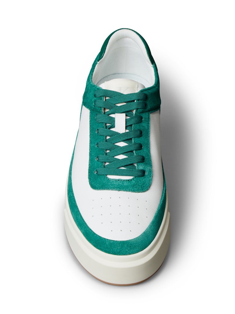 Calvin Klein Erkek Bej Deri Kısa Taban Basket Sneakers