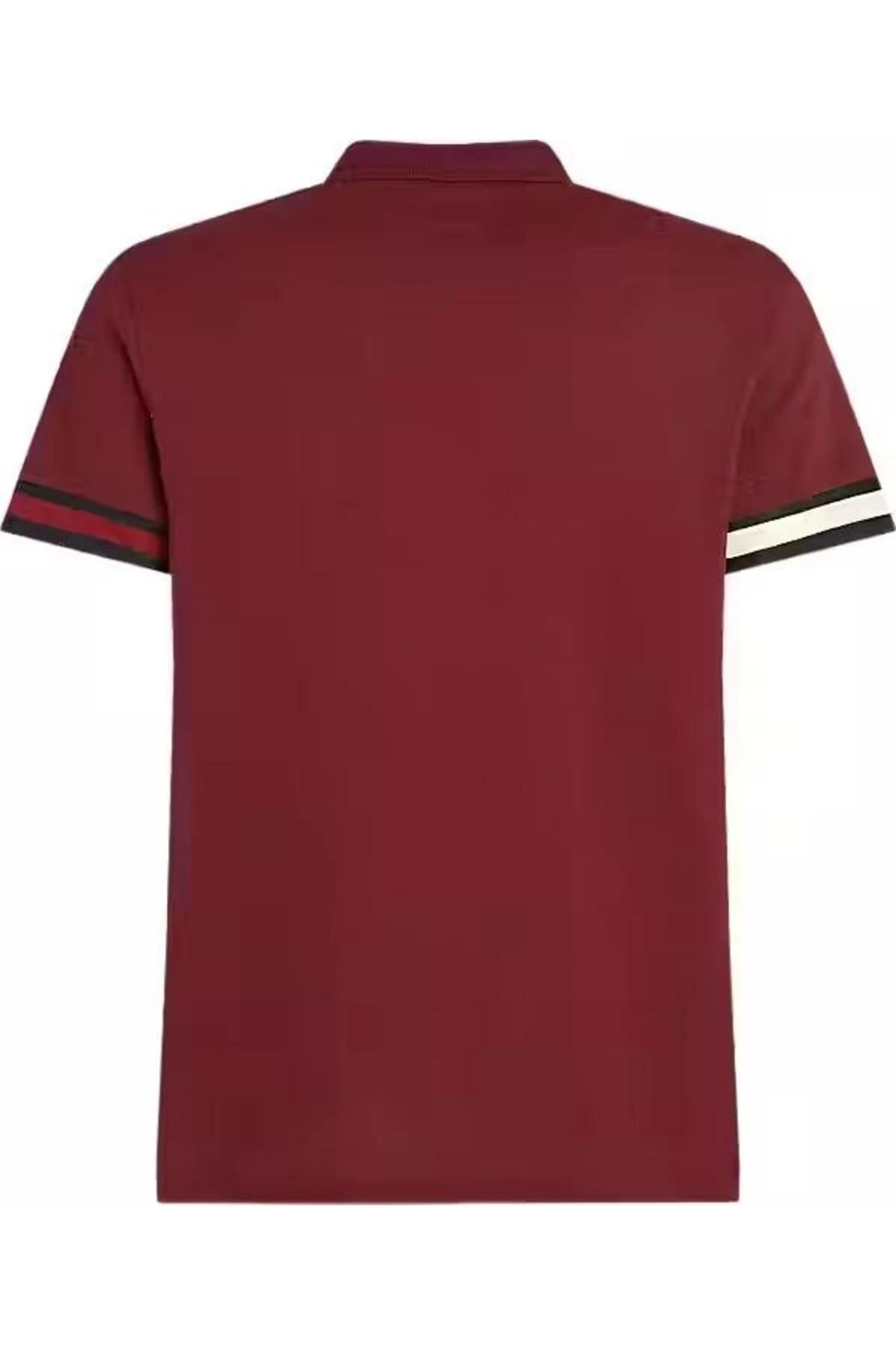 Tommy Hilfiger Erkek Kırmızı Düğmeli Polo Yaka T Shirt