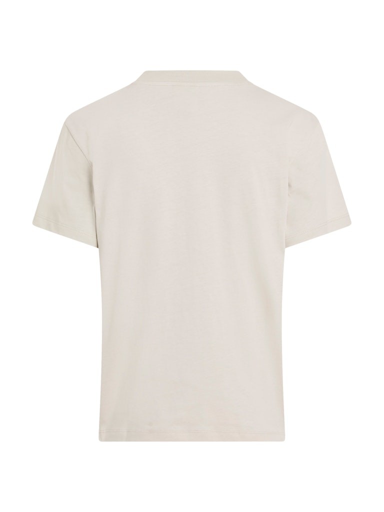 Calvin Klein Organik Pamuk Bej Kadın Kısa Kollu T-Shirt - K20K205448PE0