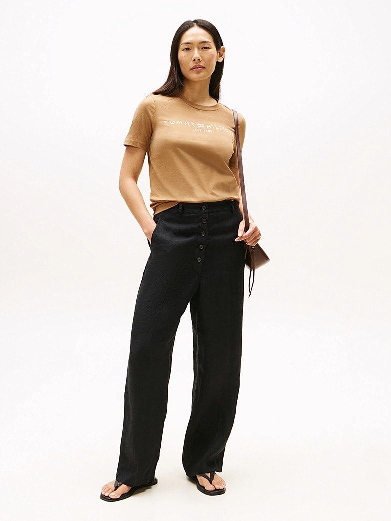 Tommy Hilfiger Kadın Kahverengi T-Shirt