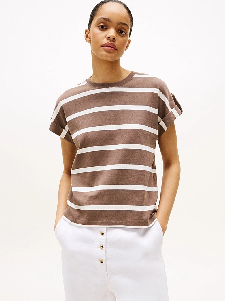 Tommy Hilfiger Kadın Kahverengi T-Shirt