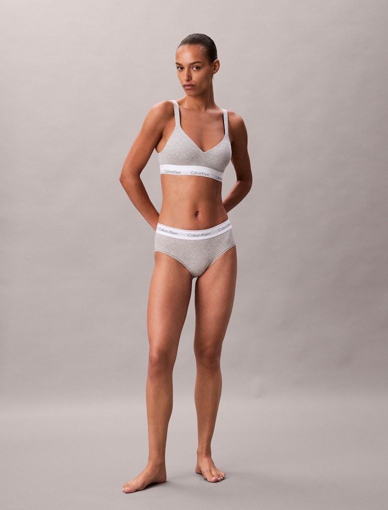 Calvin Klein Kadın Gri Pamuk Spor  Sütyen
