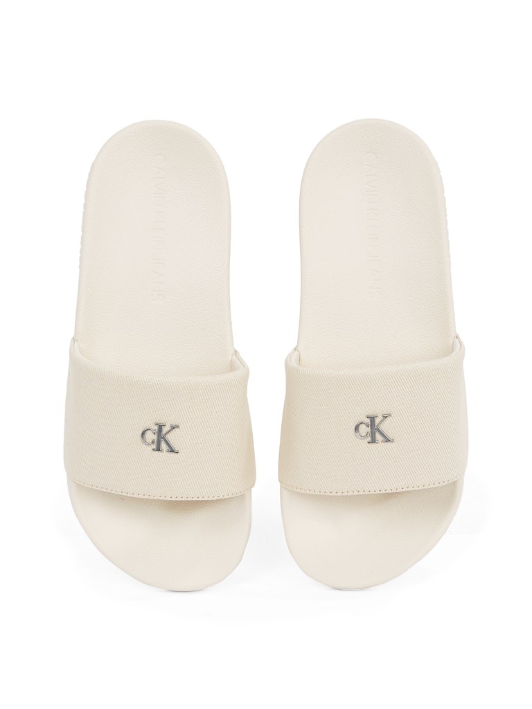 Calvin Klein Bej Kadın Tek Bantlı Terlik - YW0YW01713AEO