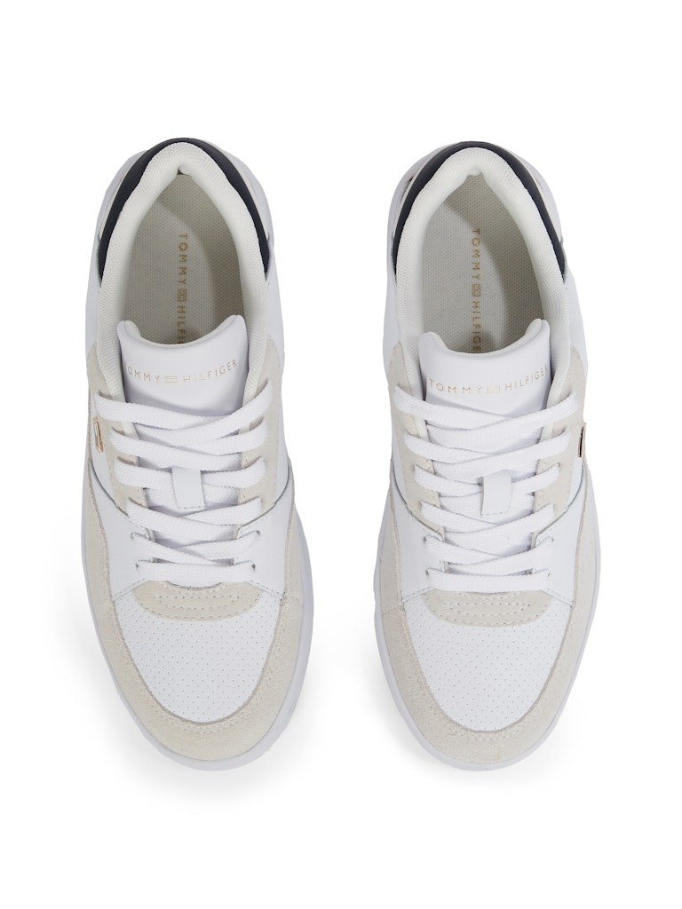 Tommy Hilfiger Beyaz Kadın Kısa Taban Sneakers - FW0FW08615YBS