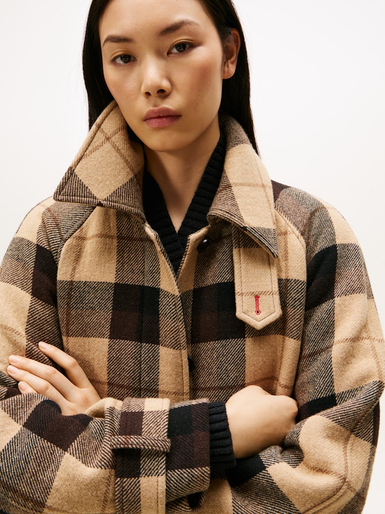 Tommy Hilfiger Kadın Kahverengi Beli Kuşaklı Kaban