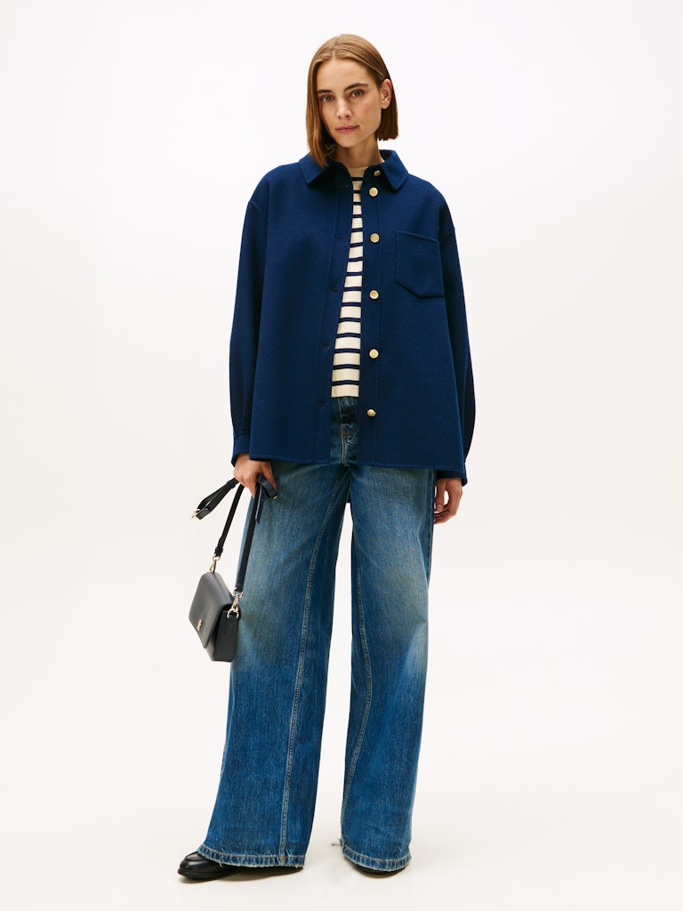 Tommy Hilfiger Kadın Lacivert Gömlek Mont