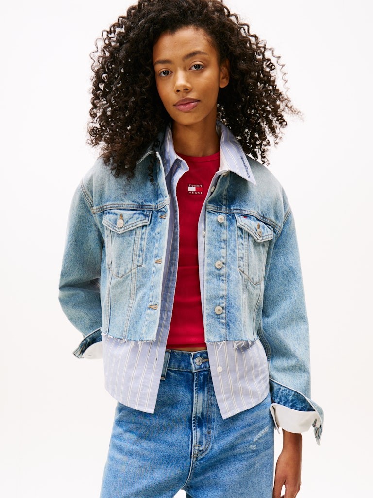 Tommy Hilfiger Kadın Mavi Kot Mont