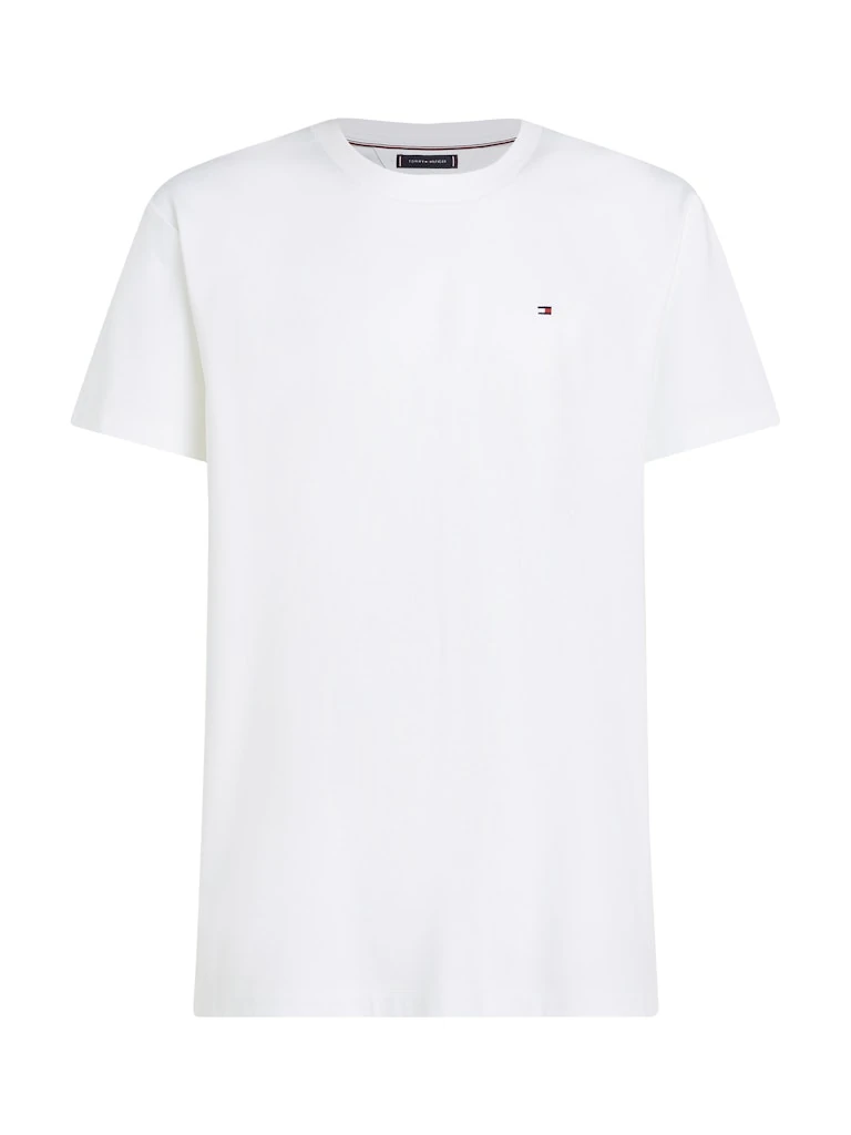 Tommy Hilfiger Erkek Beyaz Pamuk O Yaka T-Shirt