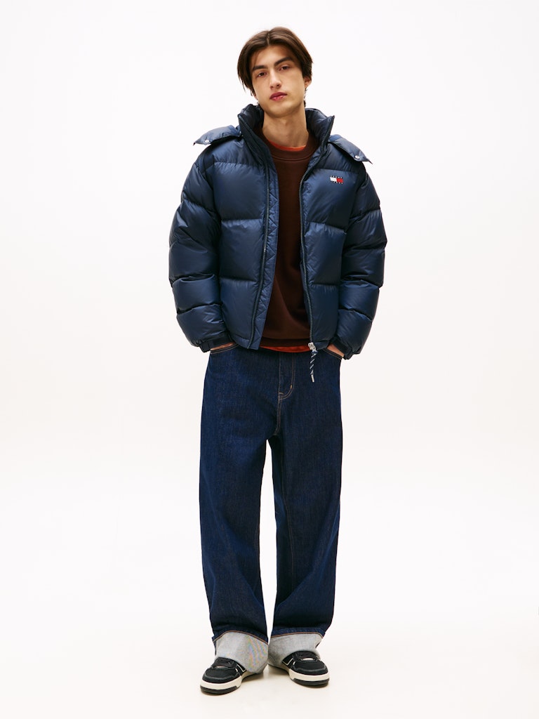 Tommy Hilfiger Erkek Kaz Tüyü Puffer Lacivert Mont
