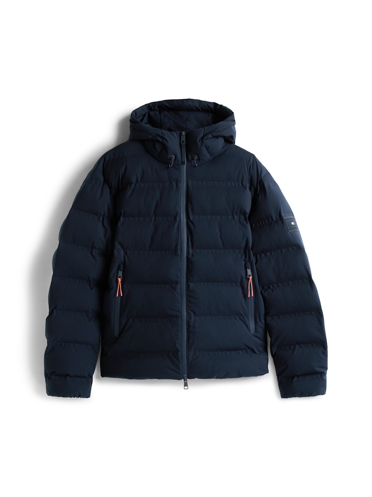 Tommy Hilfiger Erkek Tech Kapşonlu Lacivert Mont