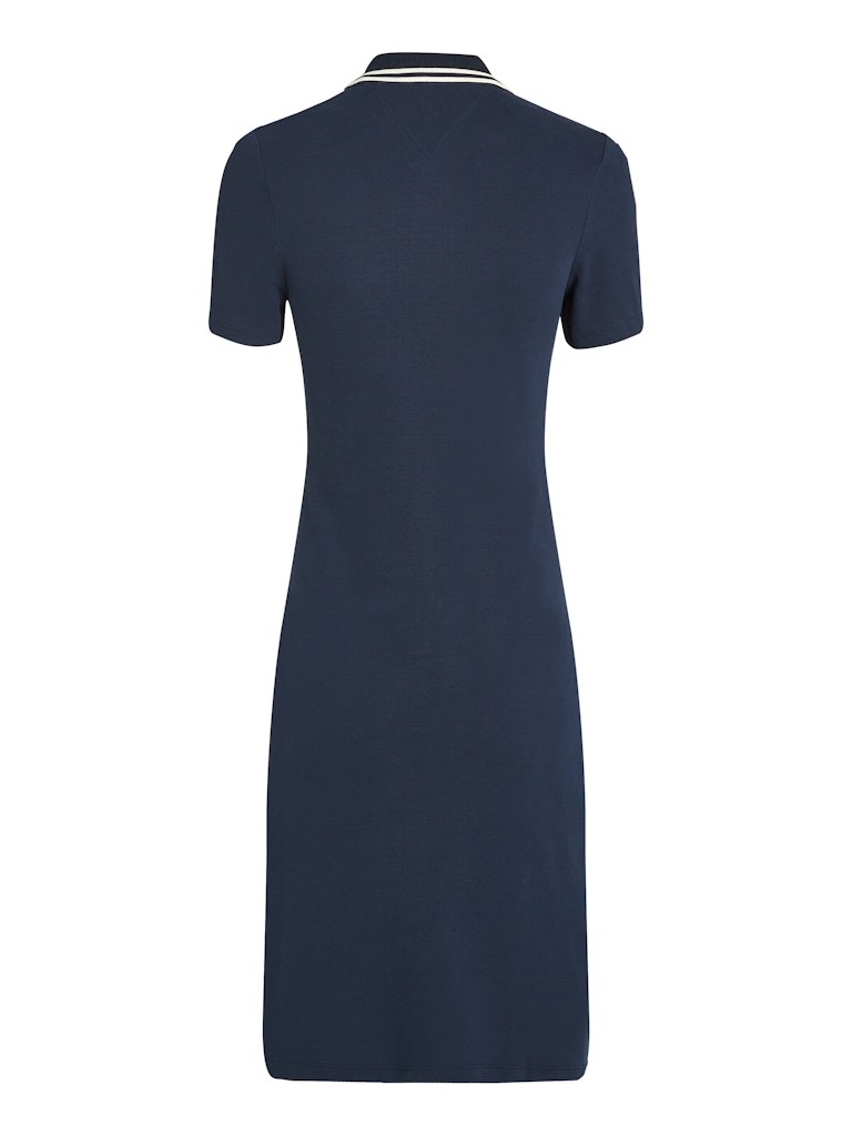Tommy Hilfiger Pamuk Lacivert Kadın Kısa Kollu Polo Elbise - WW0WW43841C1G