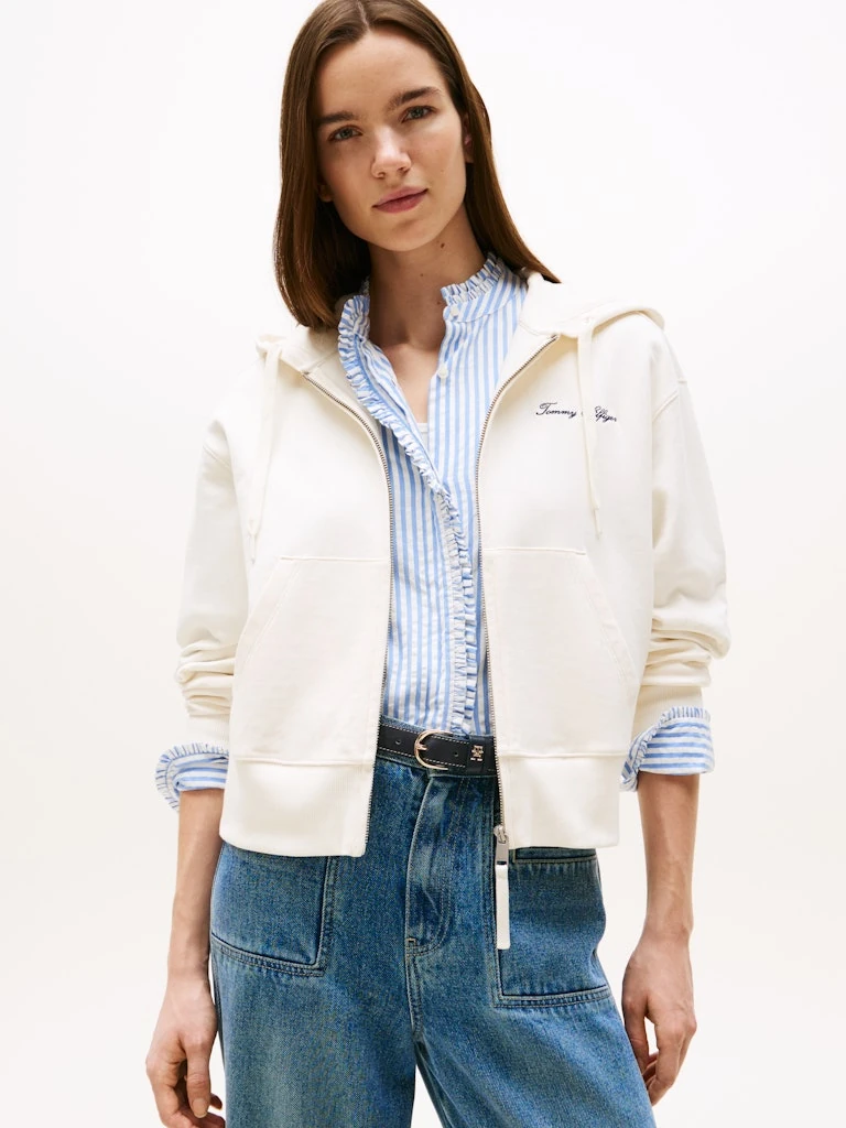 Tommy Hilfiger Kadın Beyaz Sweatshirt